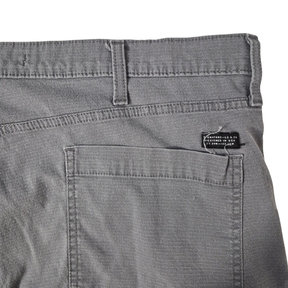 Signature by Levi Strauss & Co. Cargo Shorts Mens 42 Gray Ripstop Cotton Blend
